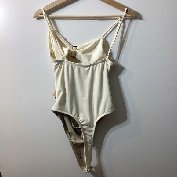 Jluxlabel Ivory Tan Aura Embellished Bodysuit Size S - Picture 8 of 15